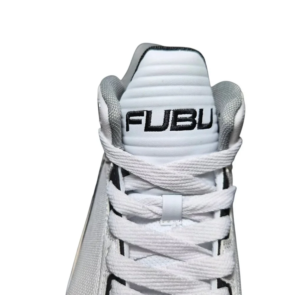 FUBU Men's Hustle Athletic Leisure Sneakers Cushioning Size 13 Lace-Up White
